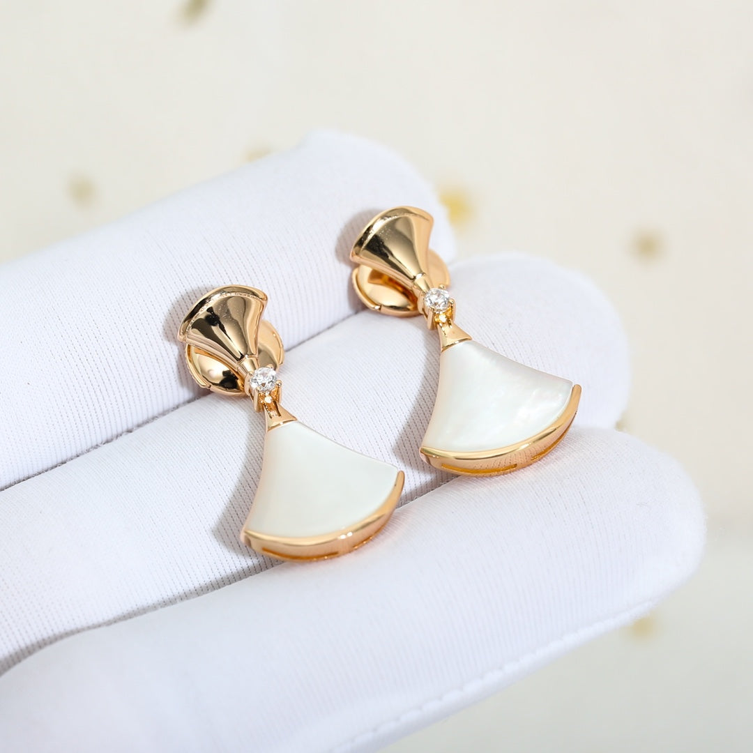 [Topon Jewelry]DREAM MOP PINK GOLD EARRINGS