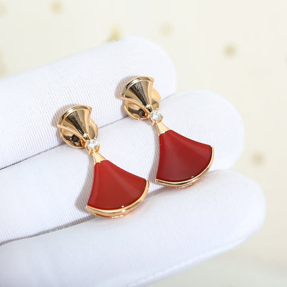 [Topon Jewelry]DREAM Carnelian PINK GOLD EARRINGS