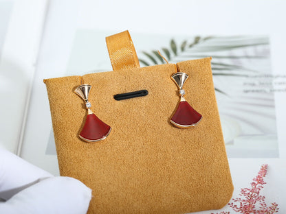 [Topon Jewelry]DREAM Carnelian PINK GOLD EARRINGS