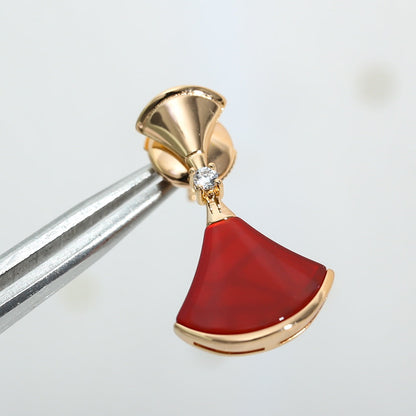 [Topon Jewelry]DREAM Carnelian PINK GOLD EARRINGS