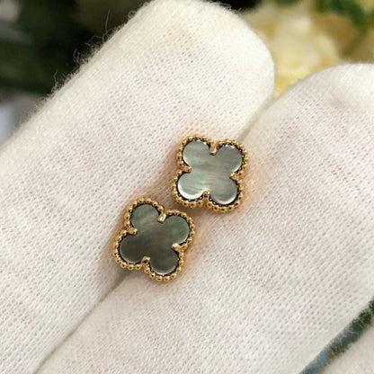 [Topon Jewelry]CLOVER MINI GOLD EARRINGS