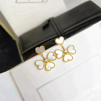 [Topon Jewelry]CLOVER SWEET WHITE MOP EARRINGS