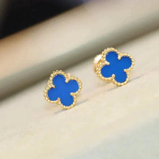 [Topon Jewelry]CLOVER MINI 9.5MM TURQUOISE EARRINGS