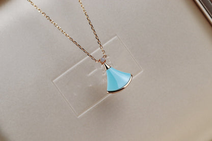 [Topon Jewelry]DREAM NECKLACE TURQUOISE PINK GOLD