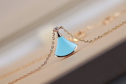 [Topon Jewelry]DREAM NECKLACE TURQUOISE PINK GOLD