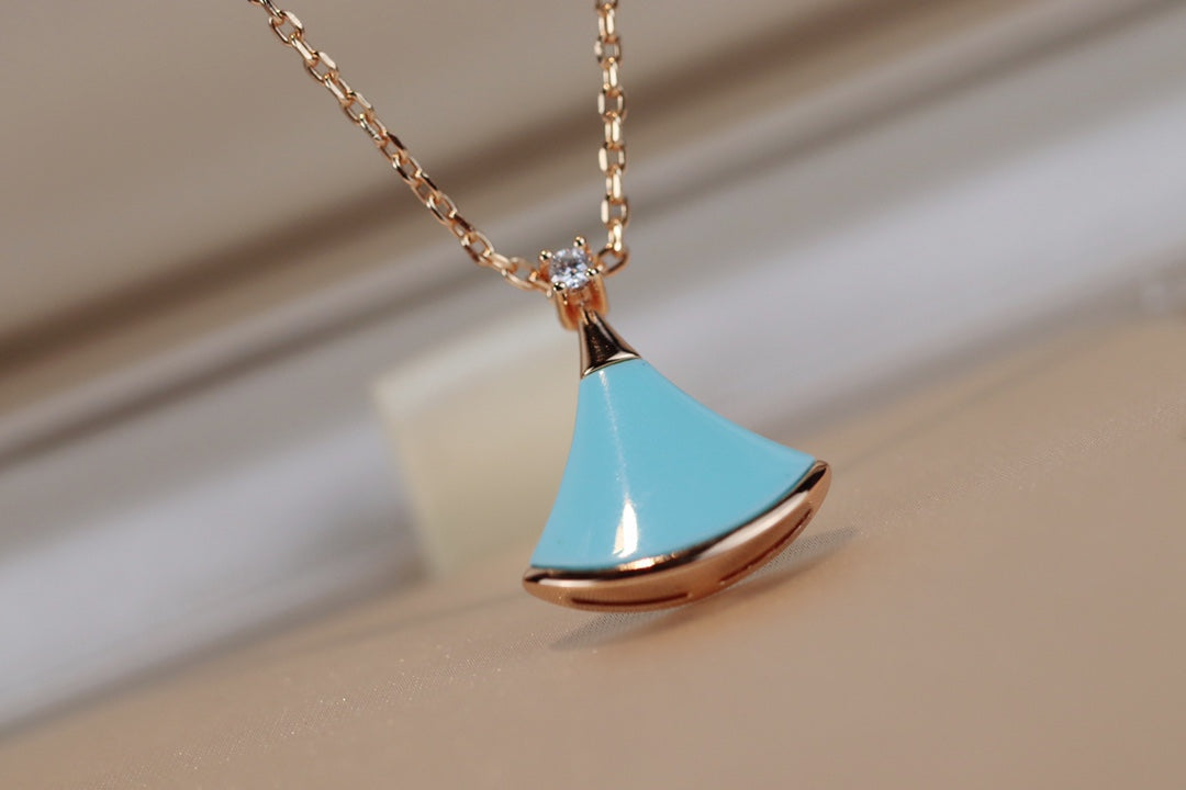 [Topon Jewelry]DREAM NECKLACE TURQUOISE PINK GOLD