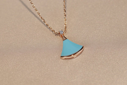 [Topon Jewelry]DREAM NECKLACE TURQUOISE PINK GOLD