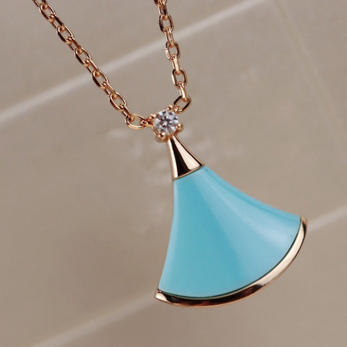 [Topon Jewelry]DREAM NECKLACE TURQUOISE PINK GOLD