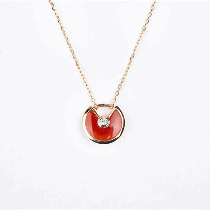 [Topon Jewelry]AMULETTE GOLD CARNELIAN ONYX NECKLACE