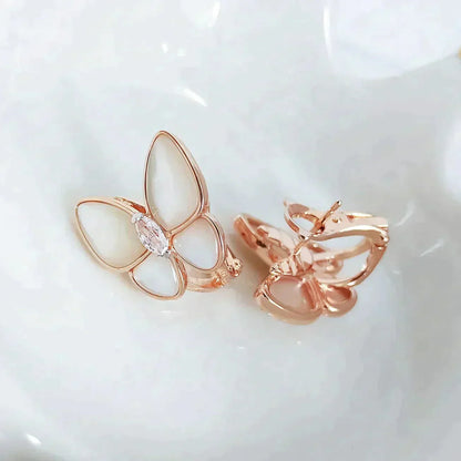 [Topon Jewelry]BUTTERFLY MOP DIAMOND EARRINGS