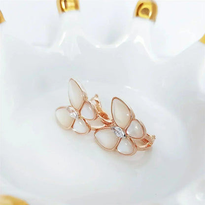 [Topon Jewelry]BUTTERFLY MOP DIAMOND EARRINGS