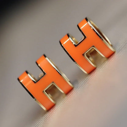 [Topon Jewelry]MINI POP H EARRINGS ORANGE