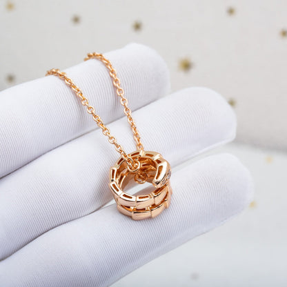 [Topon Jewelry]SERPENTI PINK GOLD NECKLACE DIAMOND