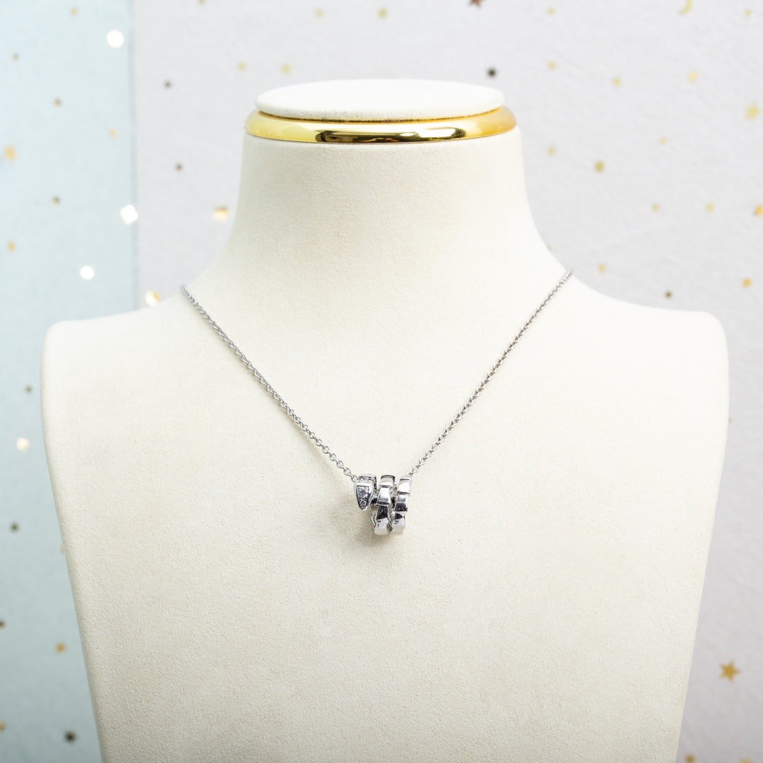 [Topon Jewelry]SERPENTI SILVER NECKLACE DIAMOND