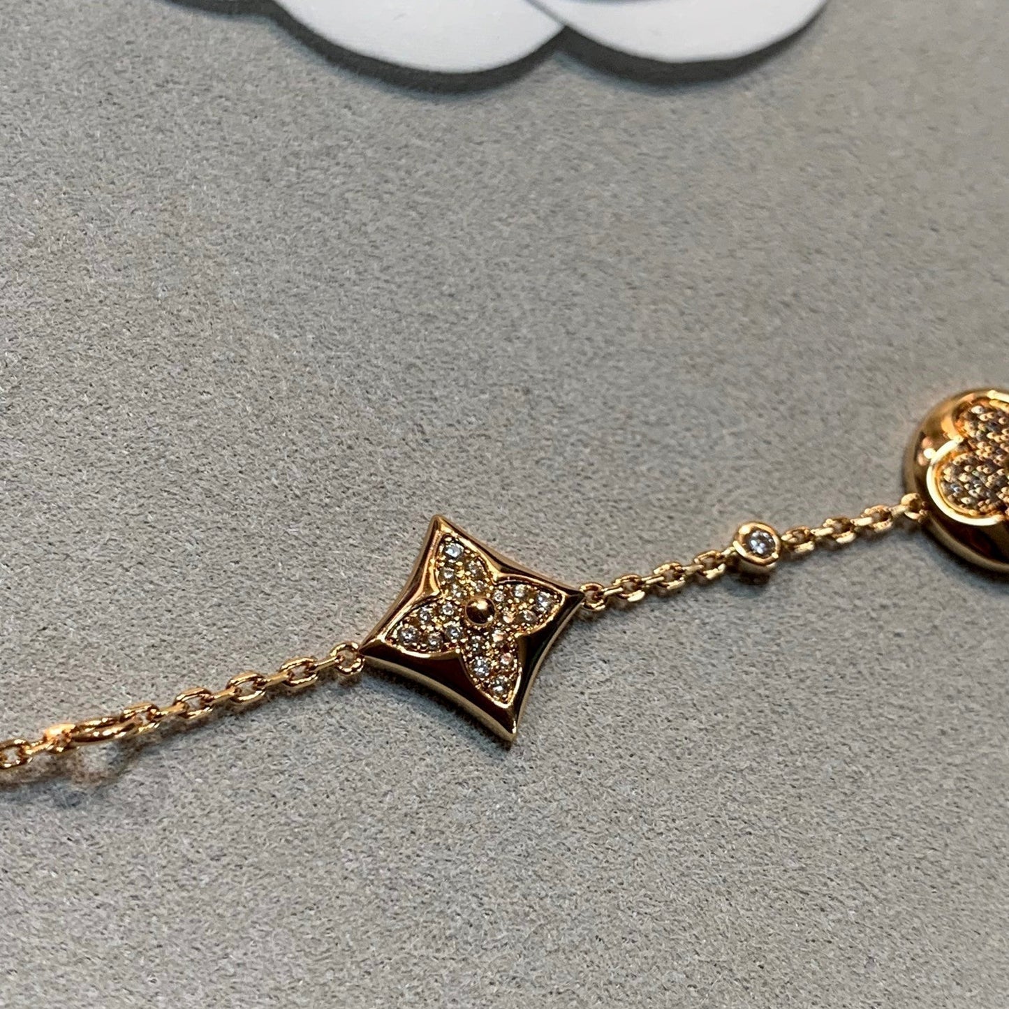 [Topon Jewelry]STAR AND SUN 4 MOTIFS GOLD DIAMONDS BRACELET