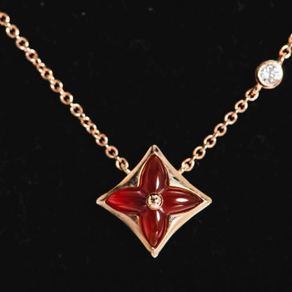 [Topon]STAR NECKLACE PINK GOLD 1 DIAMOND