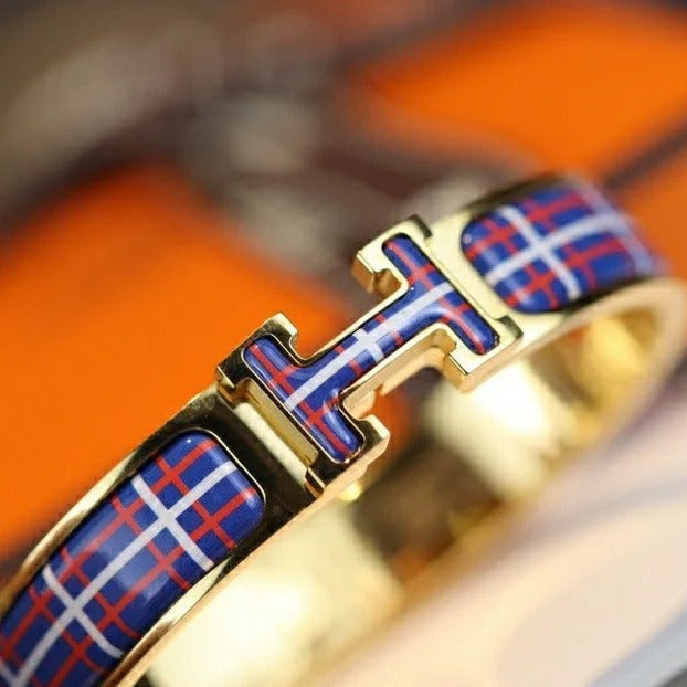 [Topon Jewelry]H TARTAN BRACELET 12MM