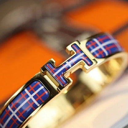 [Topon Jewelry]H TARTAN BRACELET 12MM