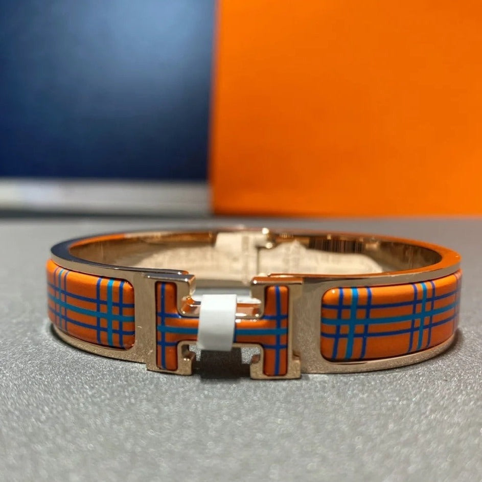 [Topon Jewelry]H TARTAN BRACELET 12MM