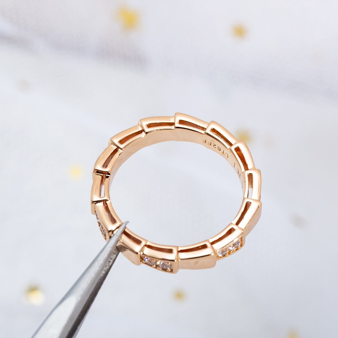 [Topon Jewelry]SERPENTI RING PINK GOLD  3MM