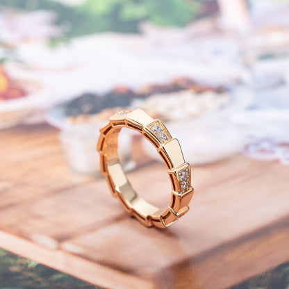 [Topon Jewelry]SERPENTI RING PINK GOLD  3MM