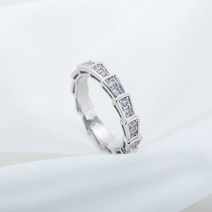 [Topon Jewelry]SERPENTI RING SILVER DIAMOND PAVED 3MM