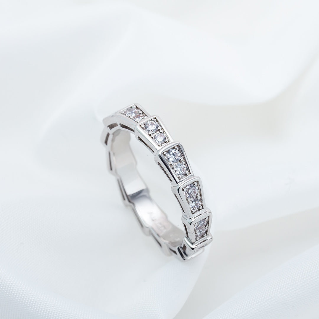 [Topon Jewelry]SERPENTI RING SILVER DIAMOND PAVED 3MM