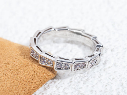 [Topon Jewelry]SERPENTI RING SILVER DIAMOND PAVED 3MM