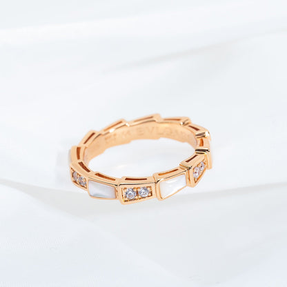 [Topon Jewelry]SERPENTI RING PINK GOLD DIAMOND MOP 3MM