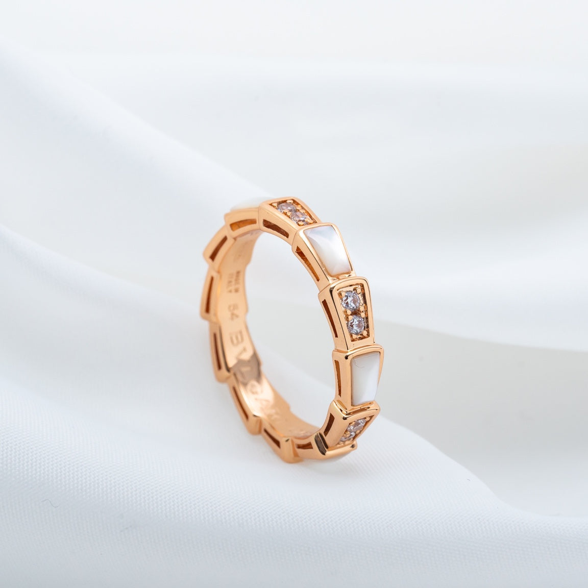 [Topon Jewelry]SERPENTI RING PINK GOLD DIAMOND MOP 3MM