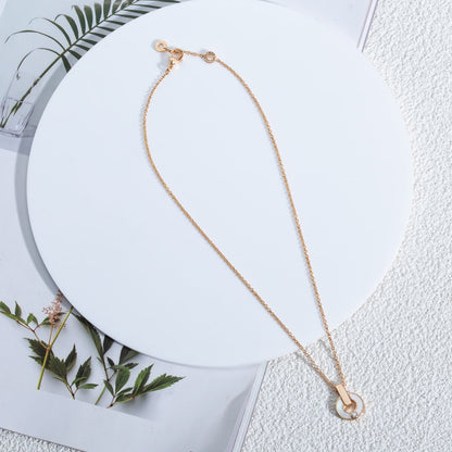 [Topon Jewelry]GARI NECKLACE PINK GOLD MOP