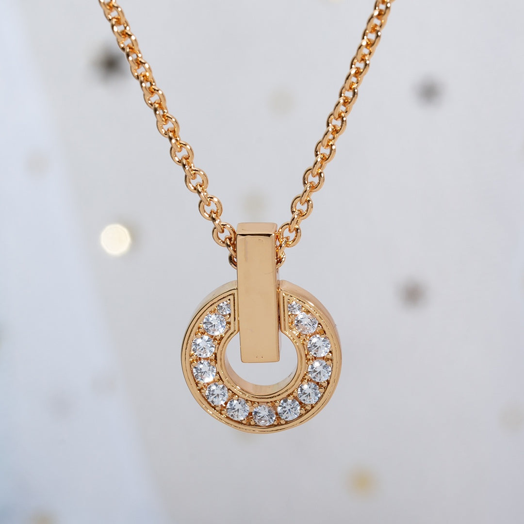 [Topon Jewelry]GARI NECKLACE PINK GOLD DIAMOND