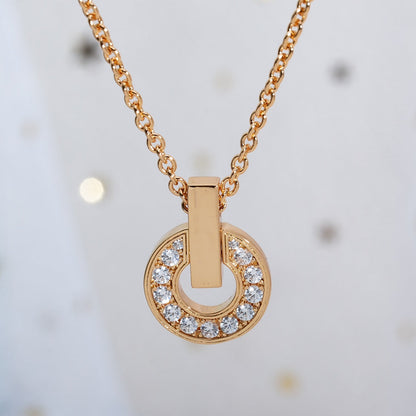 [Topon Jewelry]GARI NECKLACE PINK GOLD DIAMOND