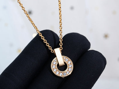 [Topon Jewelry]GARI NECKLACE PINK GOLD DIAMOND