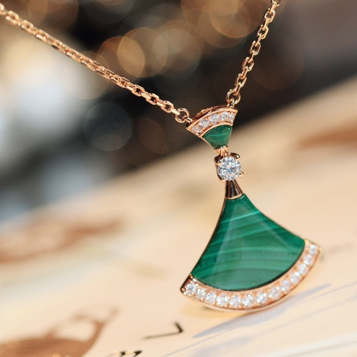 [Topon Jewelry]DREAM NECKLACE MALACHITE DIAMOND