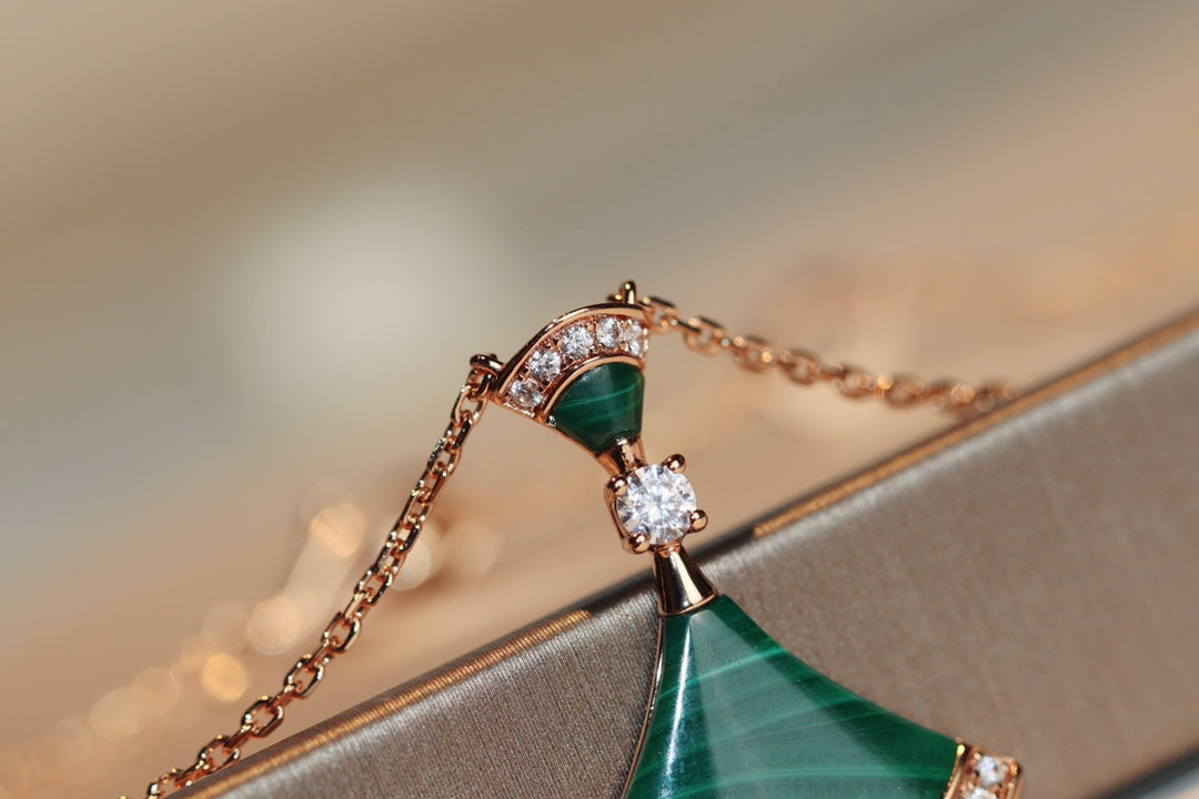 [Topon Jewelry]DREAM NECKLACE MALACHITE DIAMOND