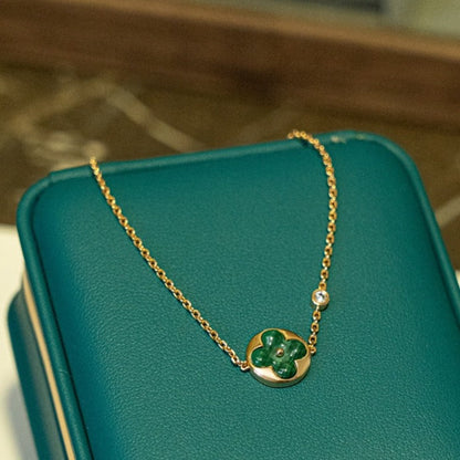 [Topon]SUN MALACHITE 1 DIAMOND PINK GOLD BRACELET