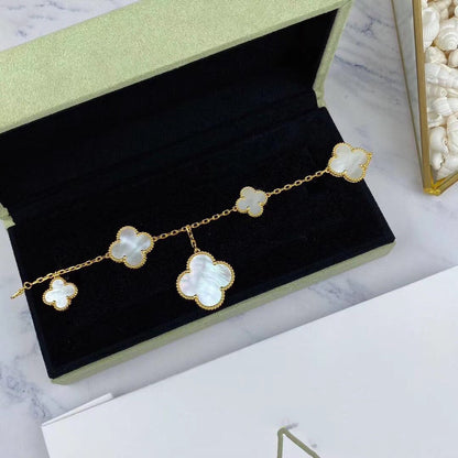 [Topon Jewelry]MAGIC CLOVER MOP GOLD BRACELET 5 MOTIFS