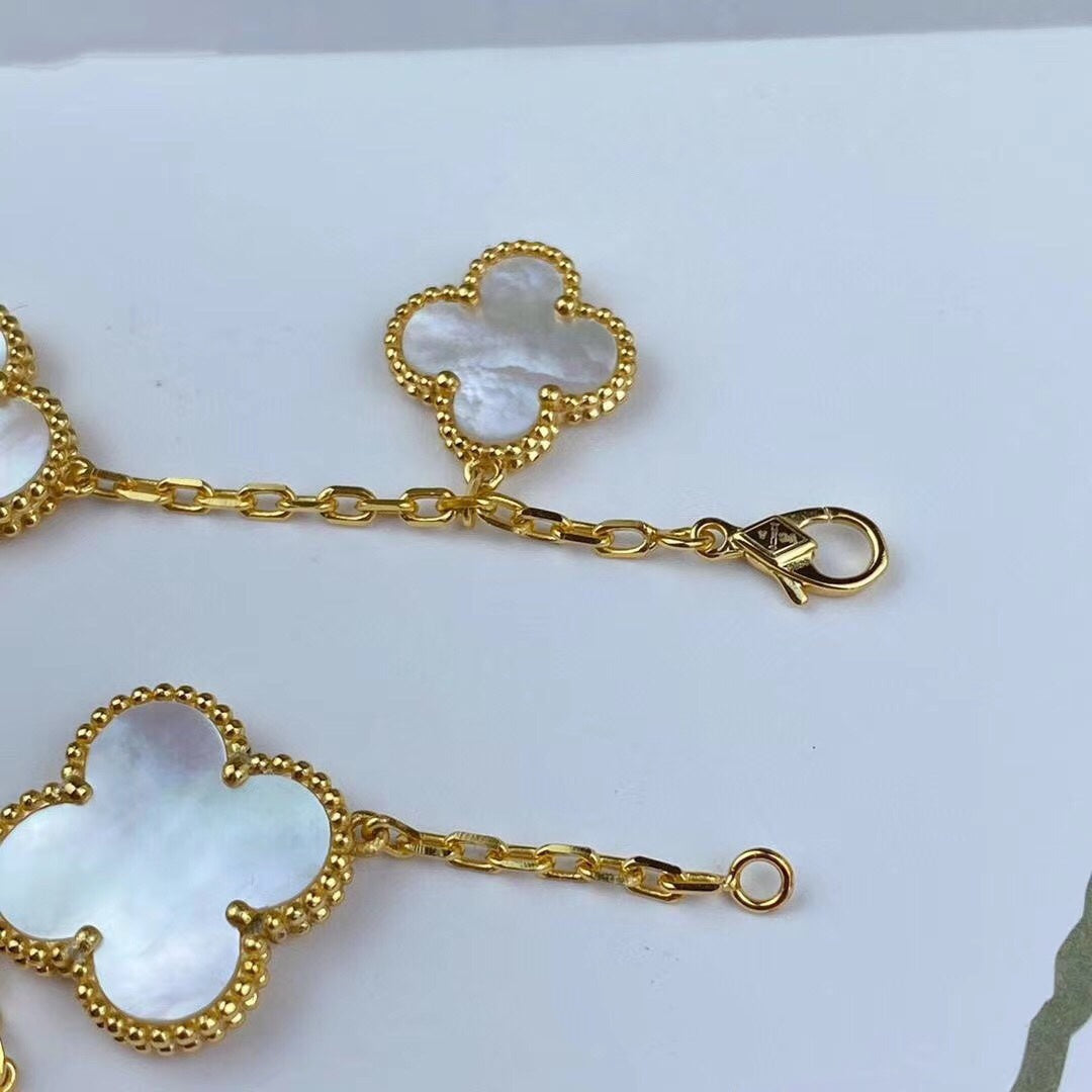 [Topon Jewelry]MAGIC CLOVER MOP GOLD BRACELET 5 MOTIFS