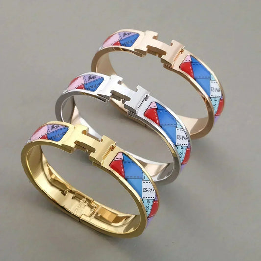 [Topon]H BRACELET DOTTED BORDER 12MM