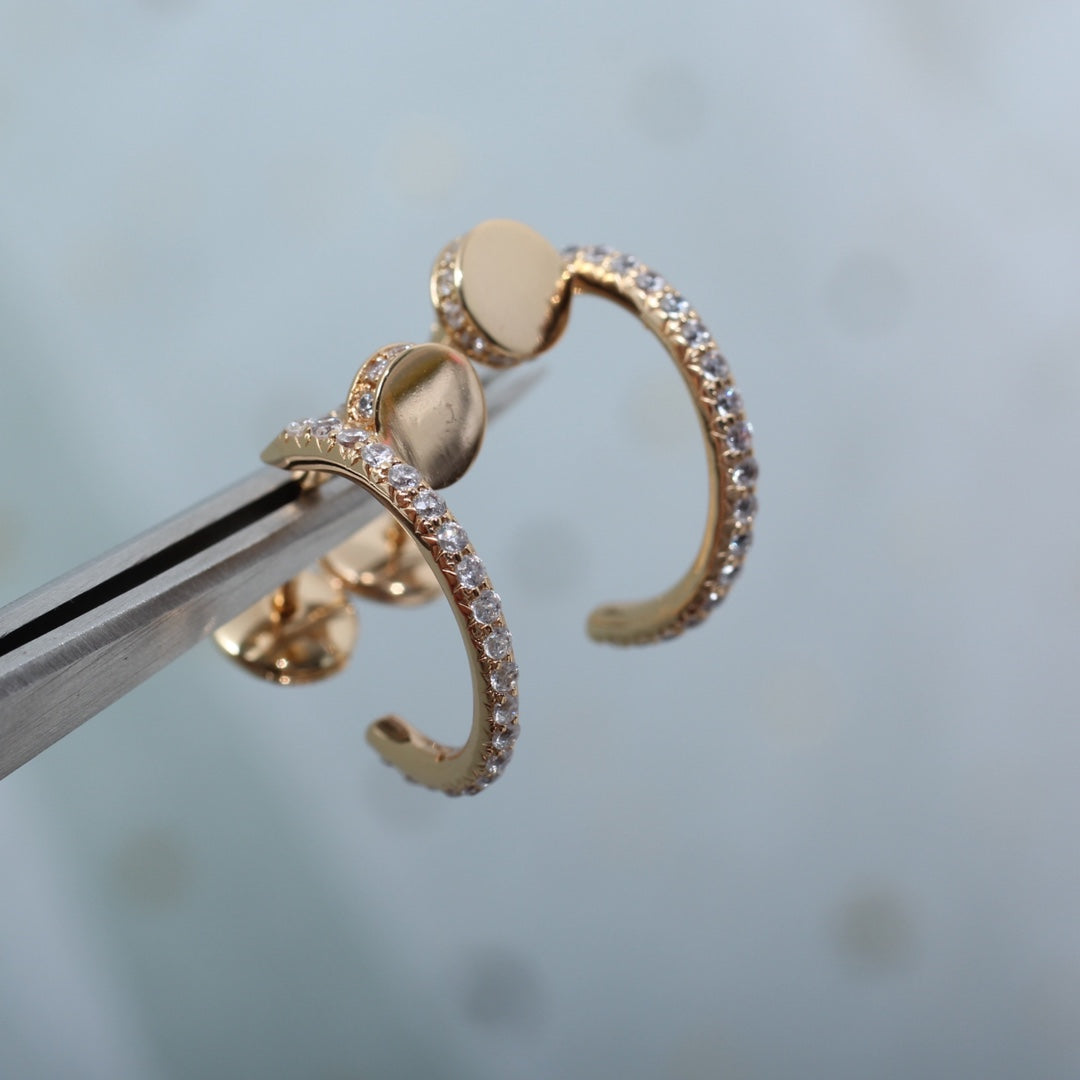 [Topon]JUSTE EARRINGS 12.75MM PINK GOLD DIAMOND