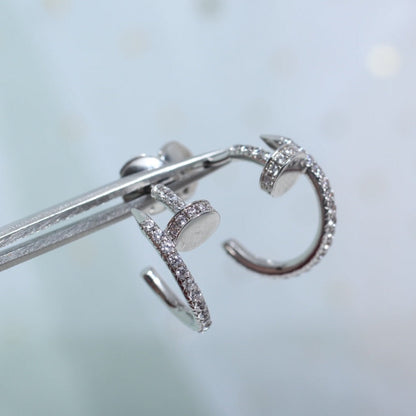 [Topon Jewelry]JUSTE EARRINGS 12.75MM SILVER DIAMOND