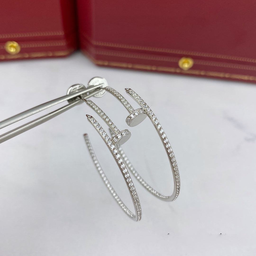 [Topon Jewelry]JUSTE EARRINGS FULL DIAMONDS 1.8MM