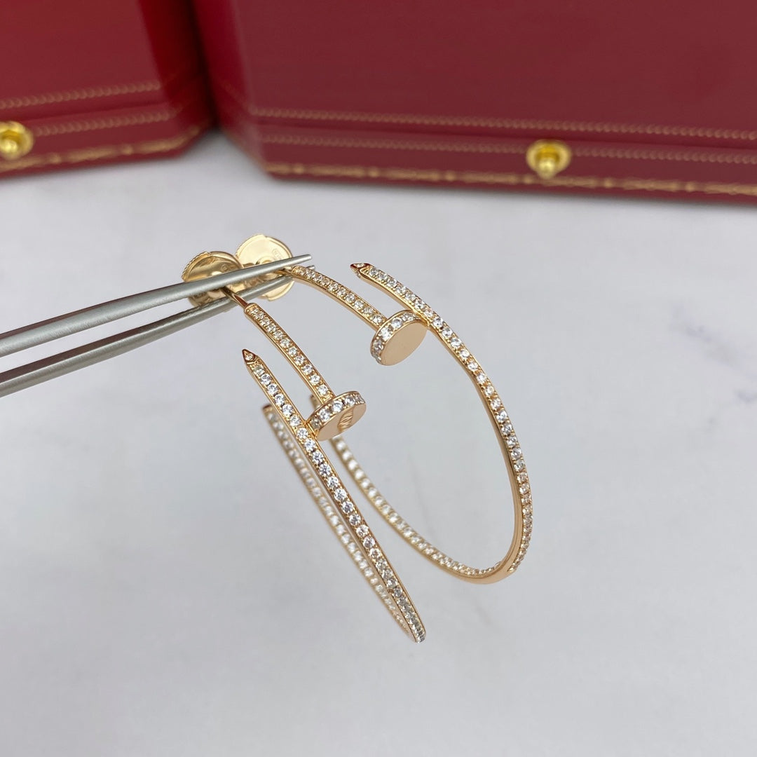 [Topon Jewelry]JUSTE EARRINGS FULL DIAMONDS 1.8MM