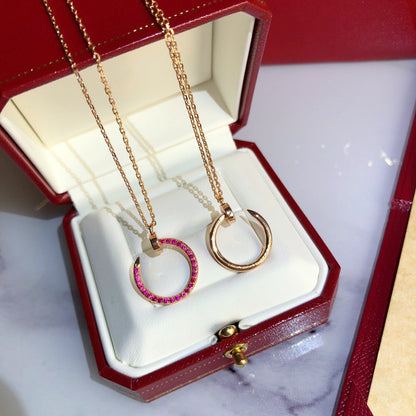 [Topon Jewelry]JUSTE NECKLACE GOLD RED DIAMONDS