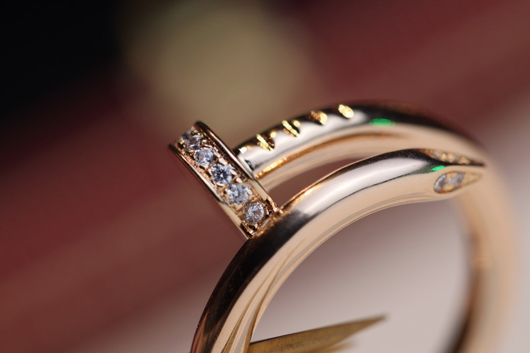 [Topon Jewelry]JUSTE RING 2.65MM PINK GOLD DIAMOND