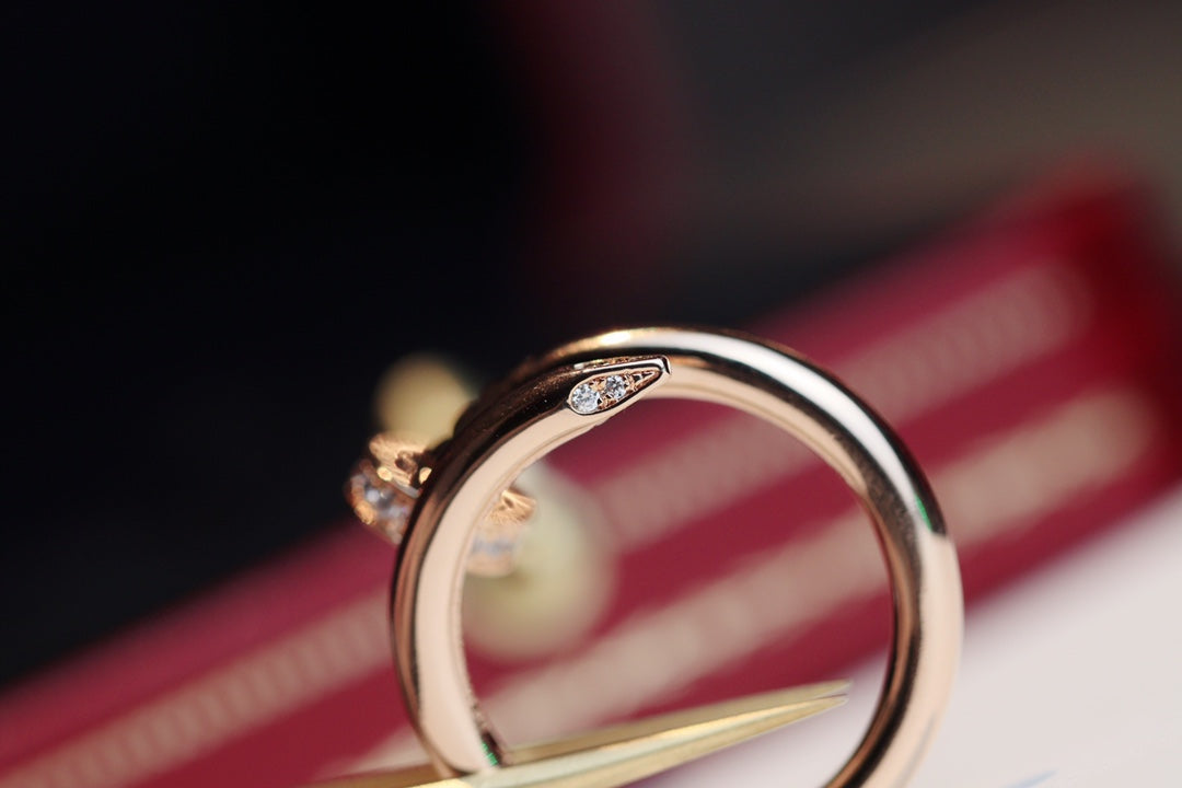 [Topon Jewelry]JUSTE RING 2.65MM PINK GOLD DIAMOND