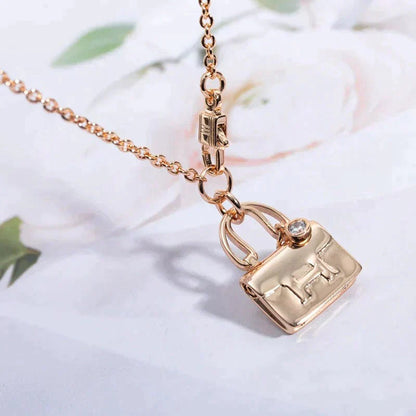 [Topon Jewelry]AMULETTE PEDANT ROSE GOLD NECKLACE