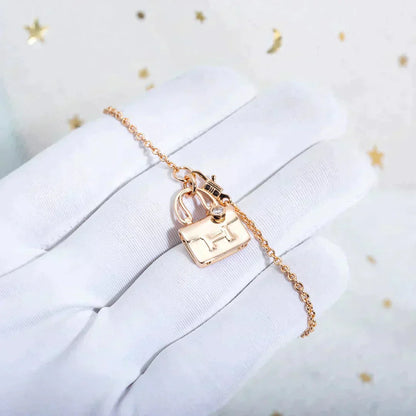 [Topon Jewelry]AMULETTE PEDANT ROSE GOLD NECKLACE