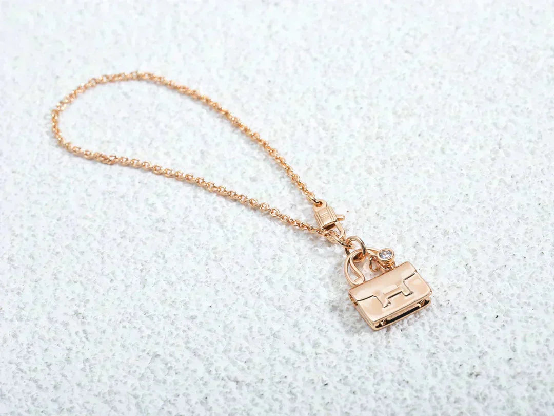 [Topon Jewelry]AMULETTE PEDANT ROSE GOLD NECKLACE